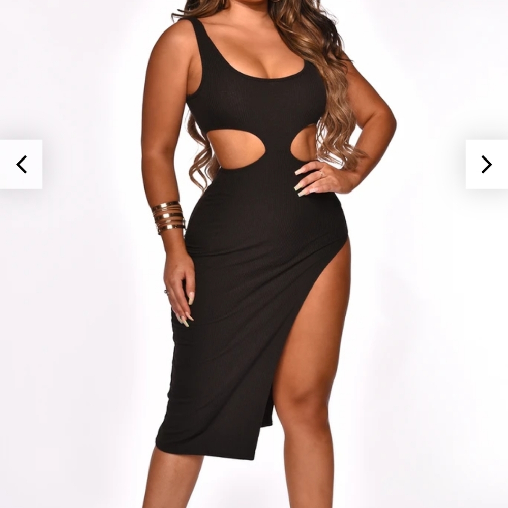 New, ribbed sexy little black dress